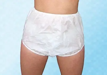 Culotte élastiquée imperméable en PVC film polyuréthane doublure coton taille XXL