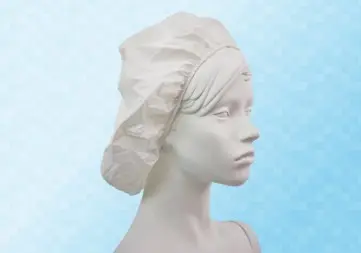 Bonnette élastiquée pour protection des cheveux en poluyréthane
